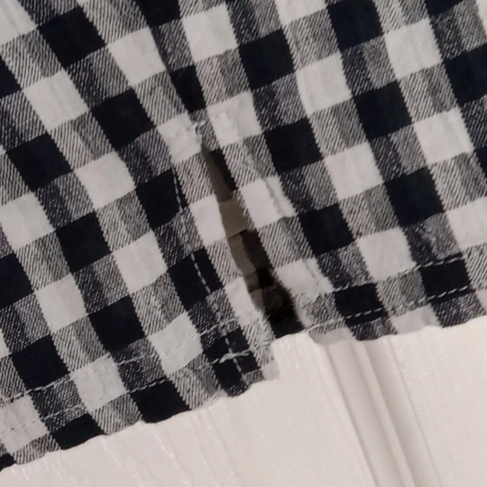 gingham linen blend American Eagle   Mini Skirt